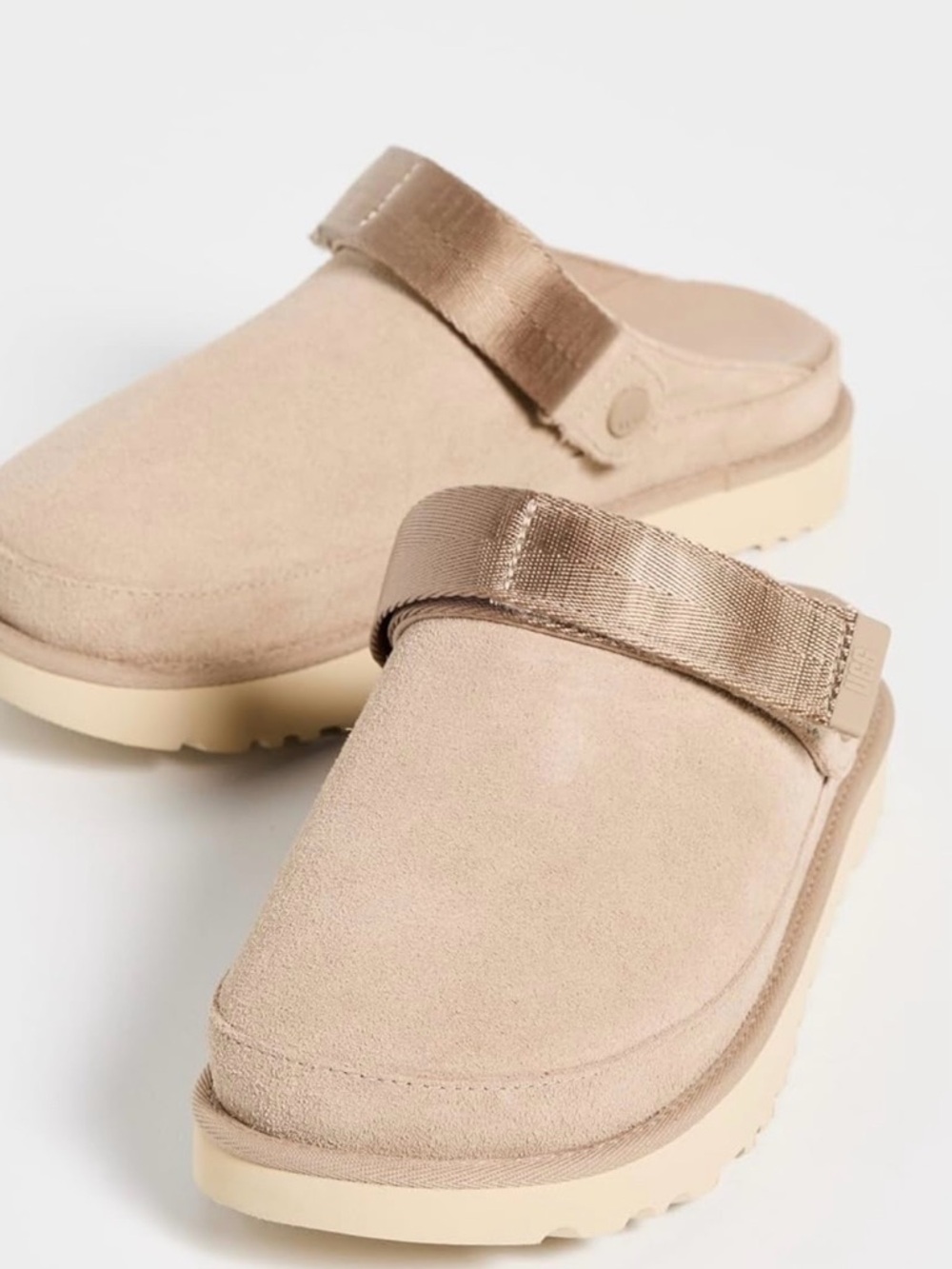 UGG Women's Sand Suede Clog Mules with Metallic Strap